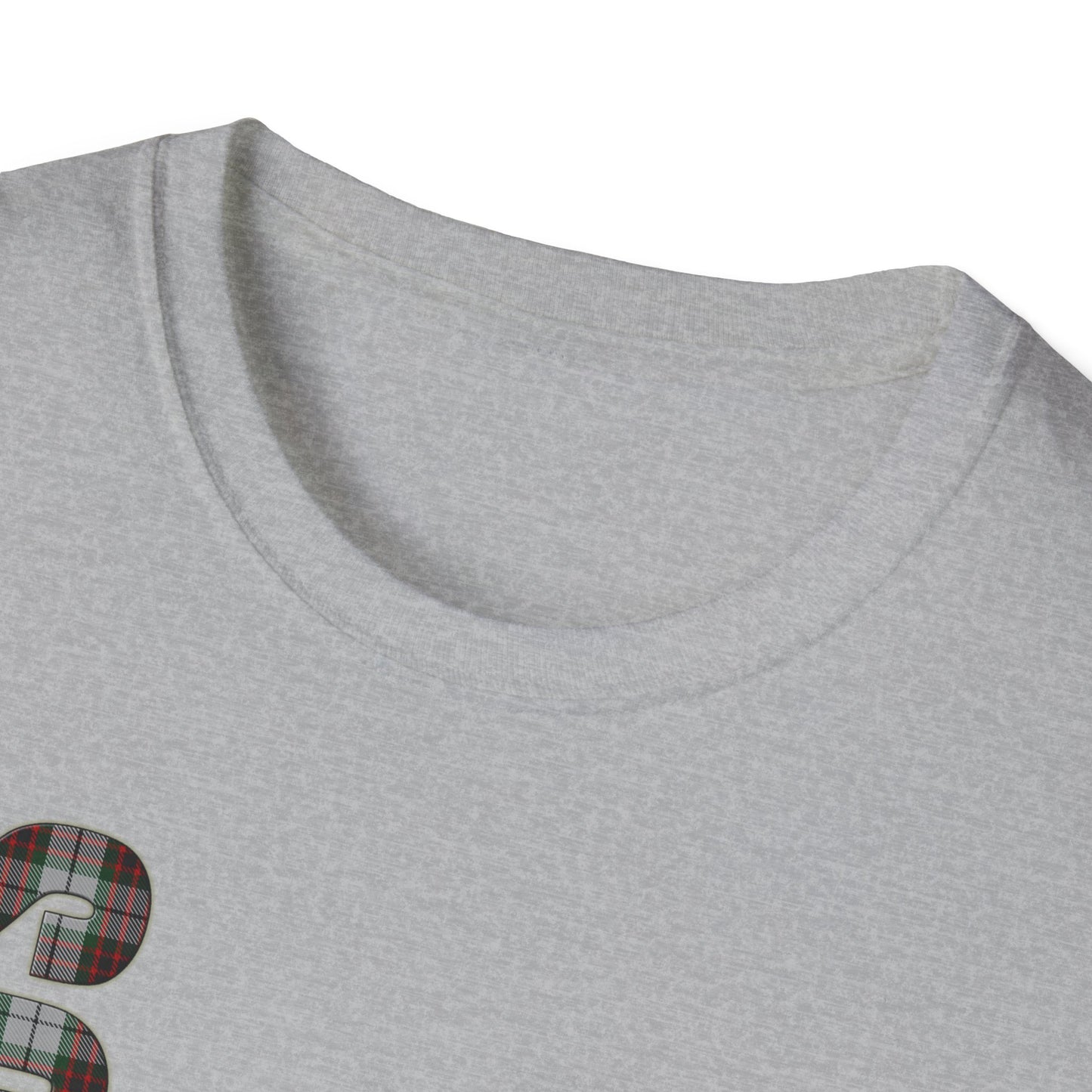 Tartan Scotland Lettering Softstyle Unisex T-Shirt, Fraser Tartan Tee