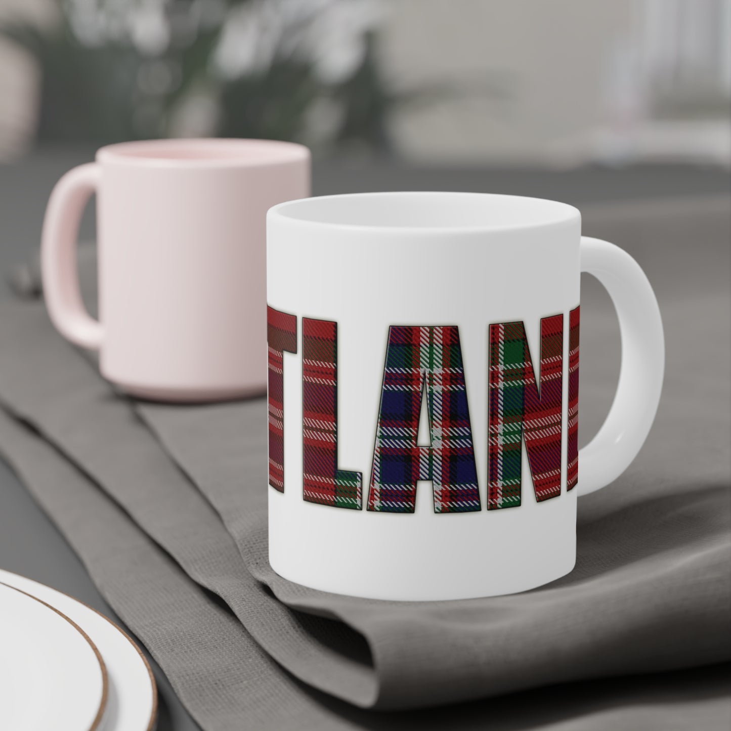 Scotland Tartan Mug - MacFarlane Tartan, Various Sizes