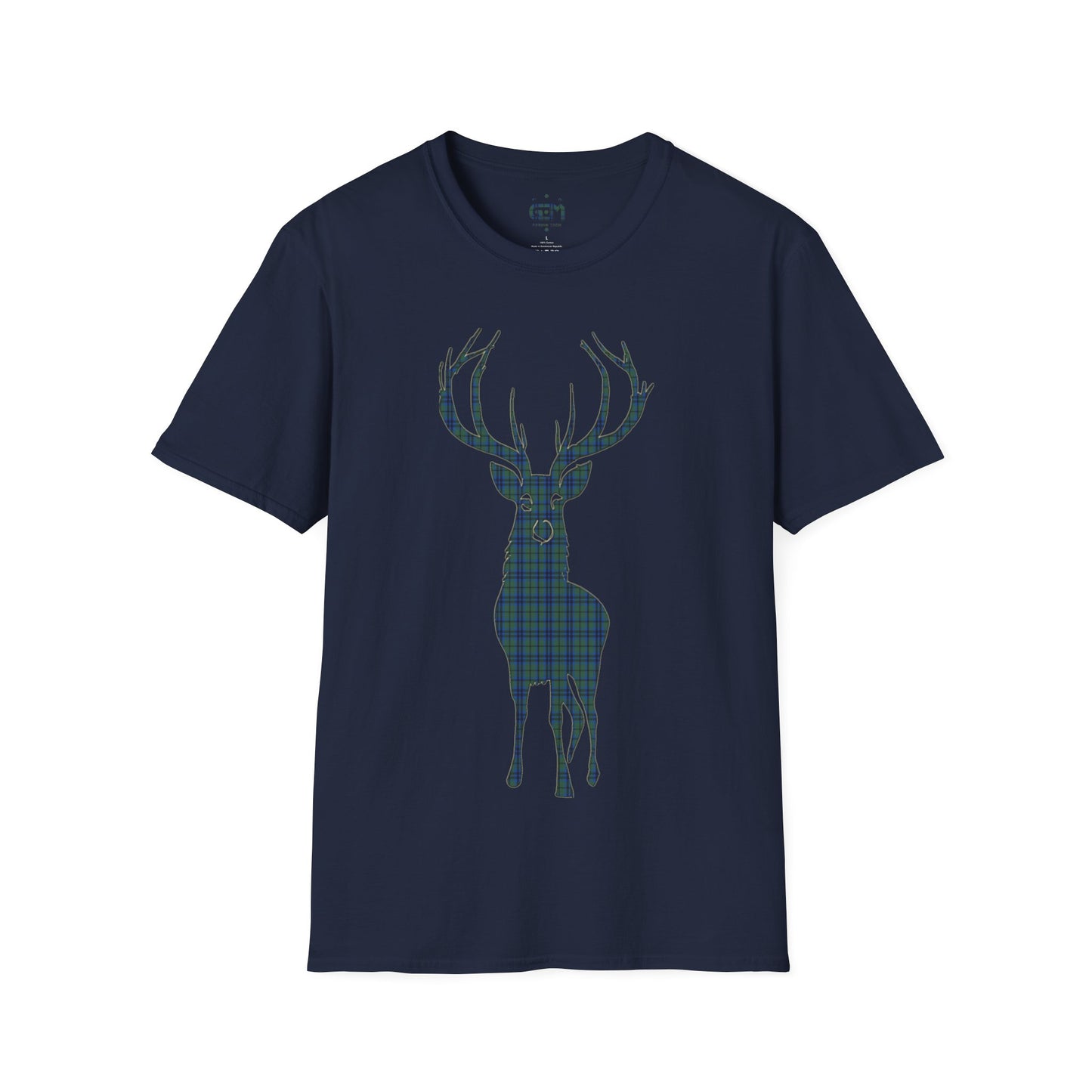 Tartan Stag Softstyle T-Shirt - Keith Tartan, Unisex Tee, Scottish Scenery, Various Colours