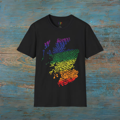 Scotland has PRiDE Fingerprint Clan Regions Map Unisex T-Shirt, Various Colours