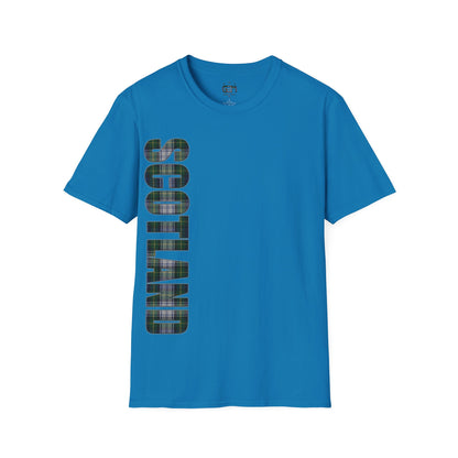 Scotland Lettering Gordon Dress Tartan Softstyle T-Shirt, Unisex Tee, Various Colours