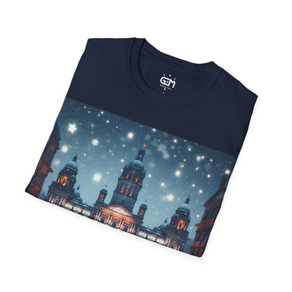 Glasgow George Square Winter Softstyle T-Shirt, Unisex Tee, Scotland Shirt, Scottish Landmark, Nature, Scenery, Various Colours