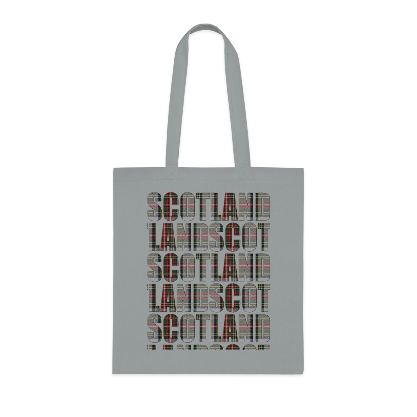 Reversible Scotland Tartan Map Cotton Tote Bag - Stewart Dress Tartan