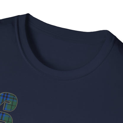 Tartan Scotland Lettering Softstyle Unisex T-Shirt, Keith Tartan Tee