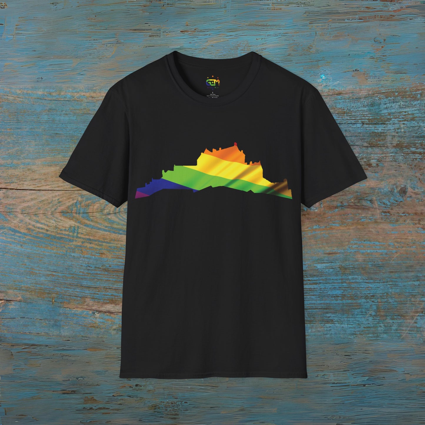 Edinburgh Castle Pride Flag Art Unisex T-Shirt