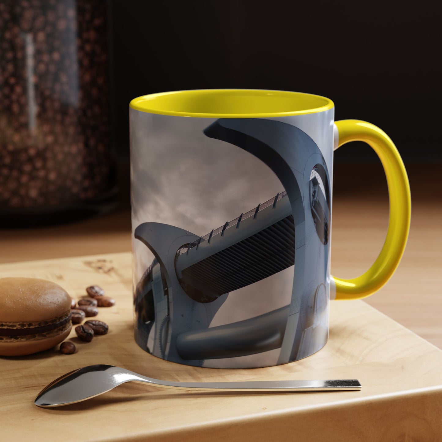 Tasses décoratives Écosse en gros plan - Scènes variées (jaune)