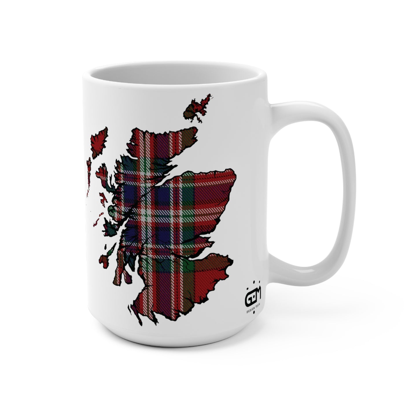 Scotland Map Mug 15oz, MacFarlane Tartan