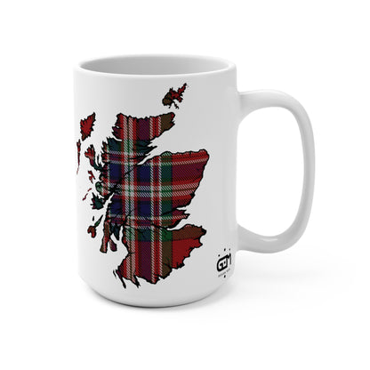 Scotland Map Mug 15oz, MacFarlane Tartan