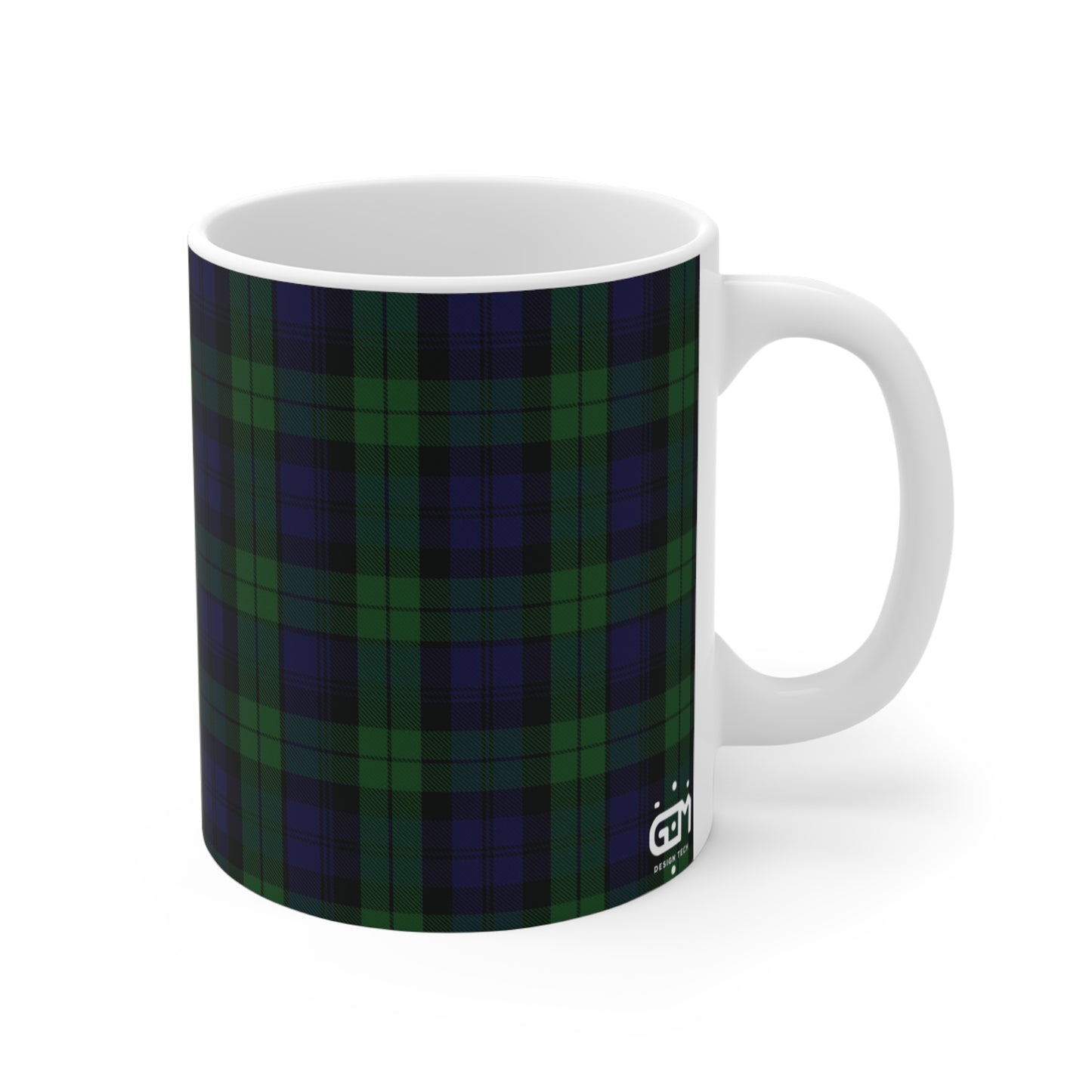 Scottish Tartan Mug 11oz, Black Watch Tartan