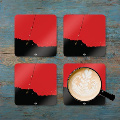 Scotland Art Cork Coaster Set - Silhouettes