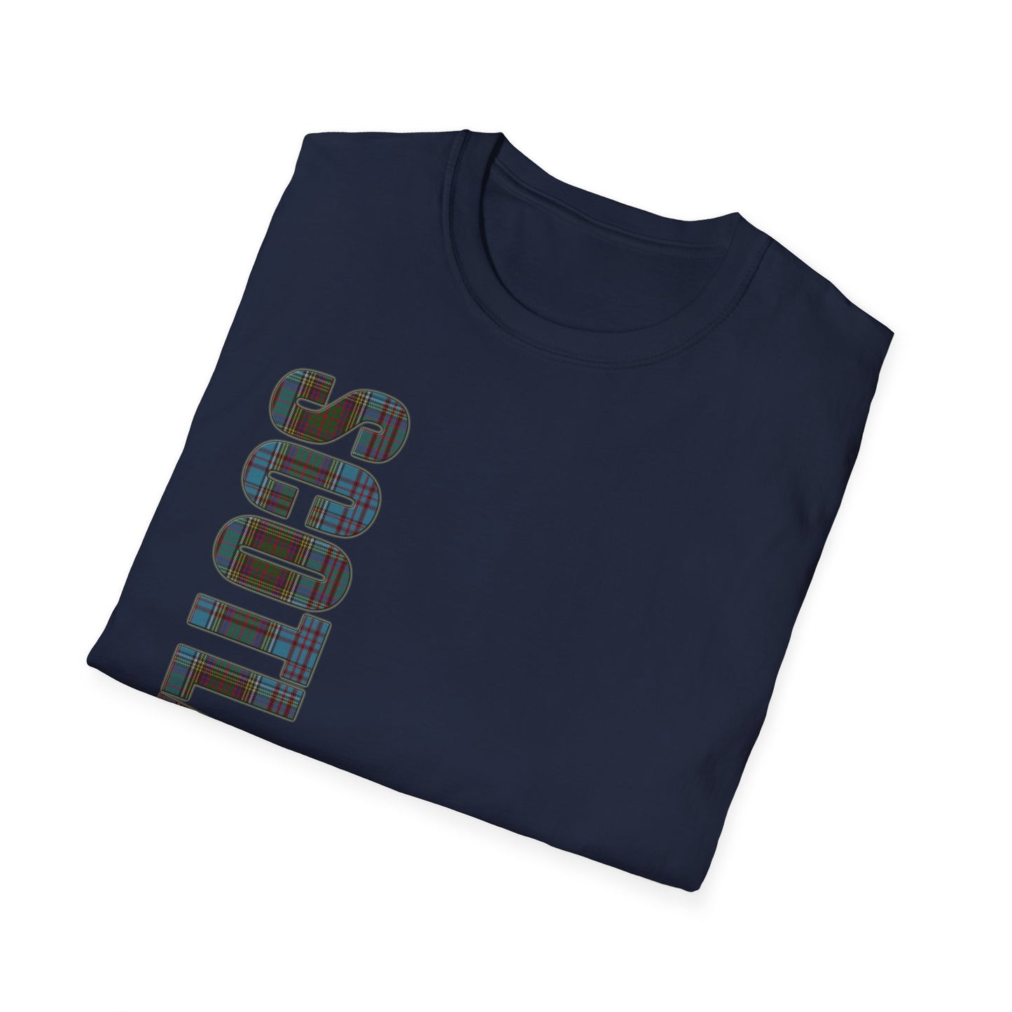 Tartan Scotland Lettering Softstyle Unisex T-Shirt, Anderson Tartan Tee