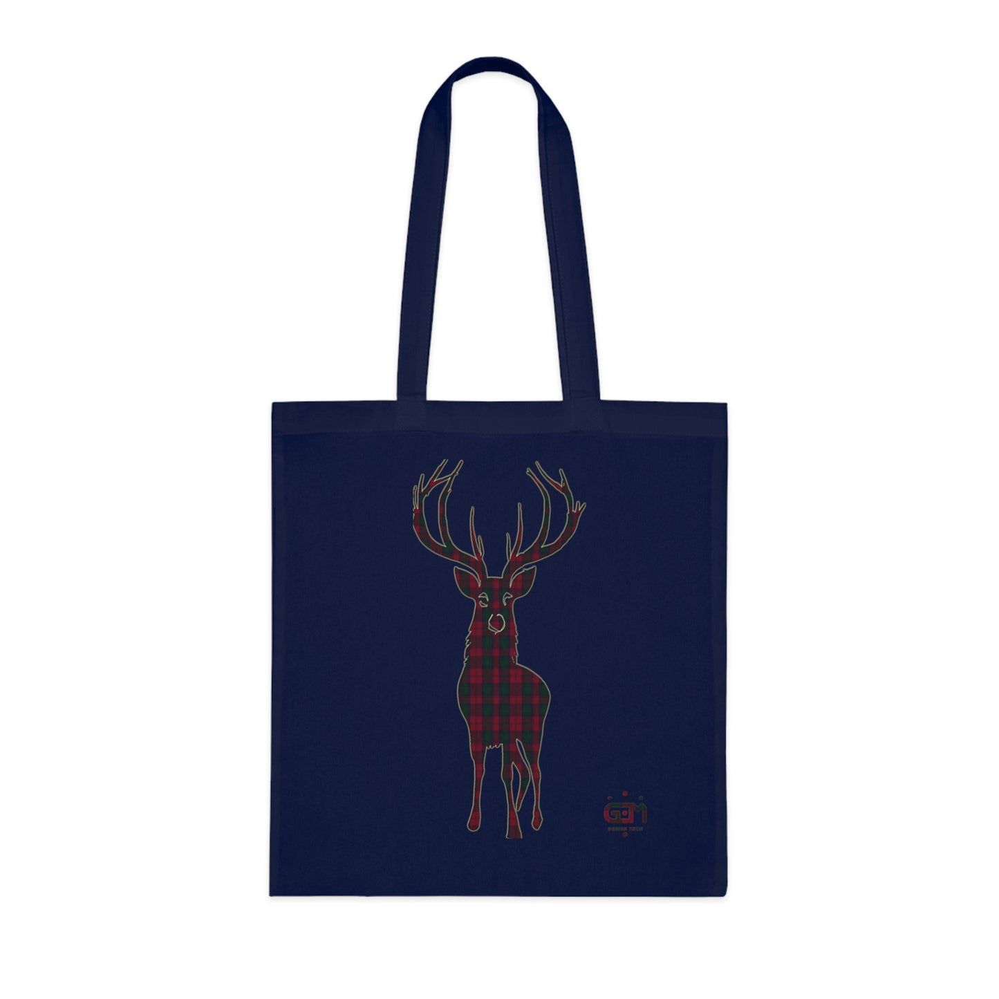 Reversible Scotland Tartan Stag Cotton Tote Bag - Lindsay Tartan