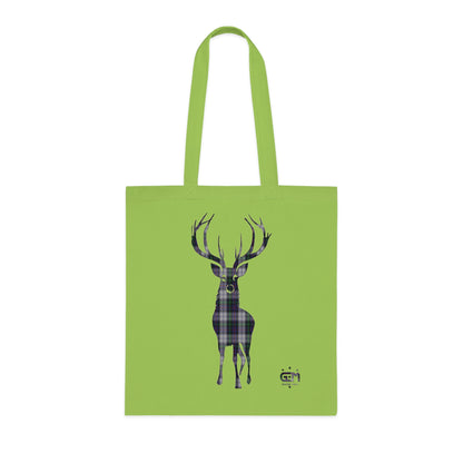 Reversible Scotland Tartan Stag Cotton Tote Bag - Argyle Dress Tartan