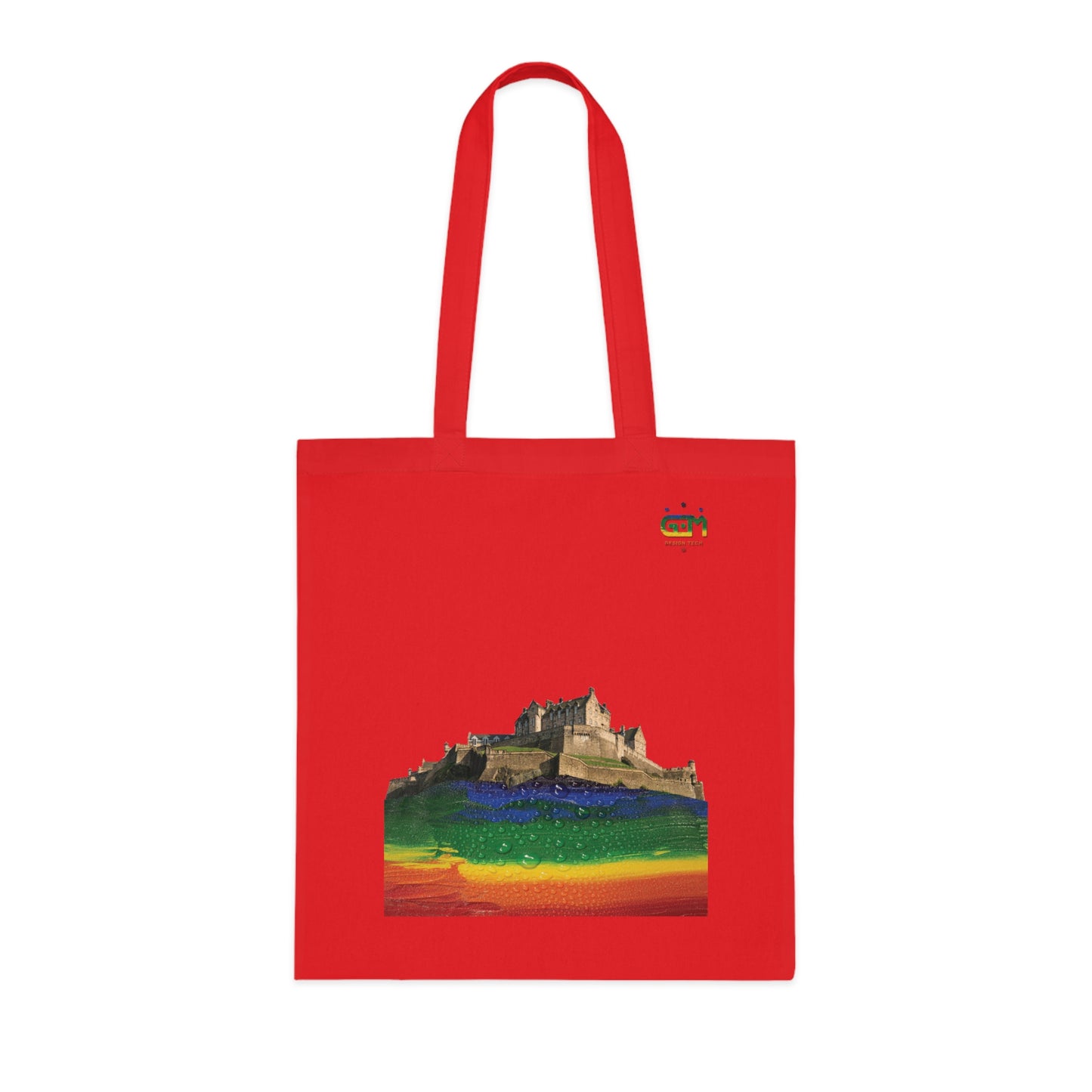 Pride Rain Rock Edinburgh Castle Cotton Tote Bag