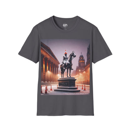 Glasgow Duke of Wellington Winter Softstyle T-Shirt, Unisex Tee, Scotland Shirt, Scottish Landmark, Nature, Scenery, Various Colours