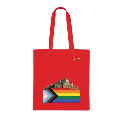 Pride Progress Rock Edinburgh Castle Cotton Tote Bag