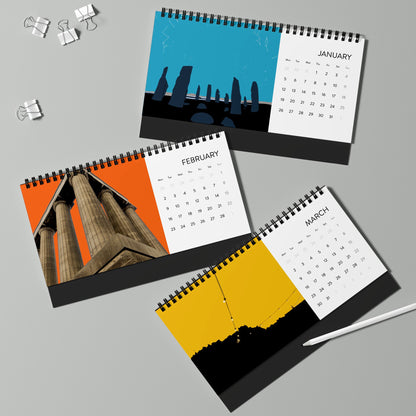 2026 Scotland Artistic Desk Calendar