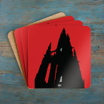 Scotland Art Cork Coaster Set - Silhouettes