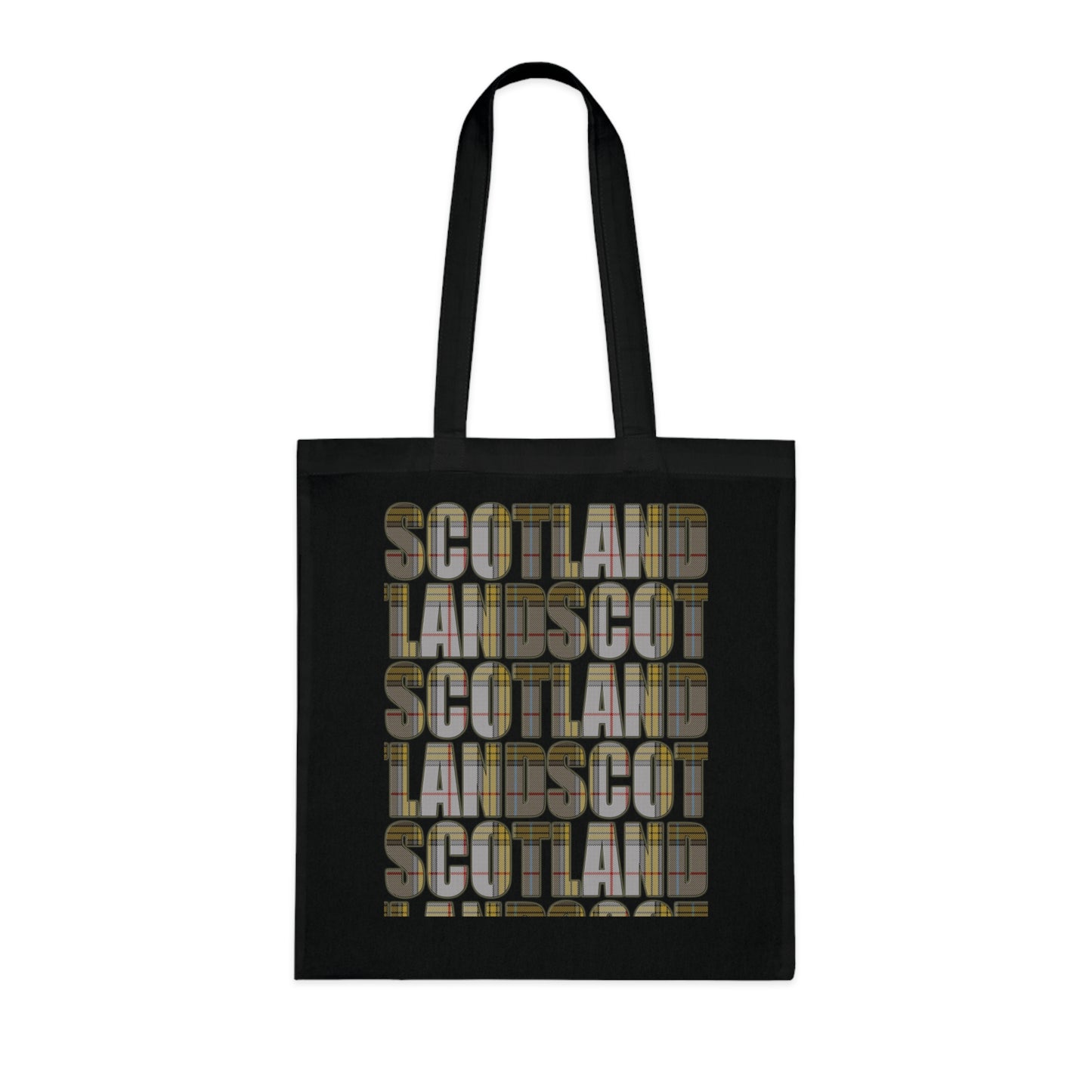 Reversible Scotland Tartan Map Cotton Tote Bag - Buchanan Tartan