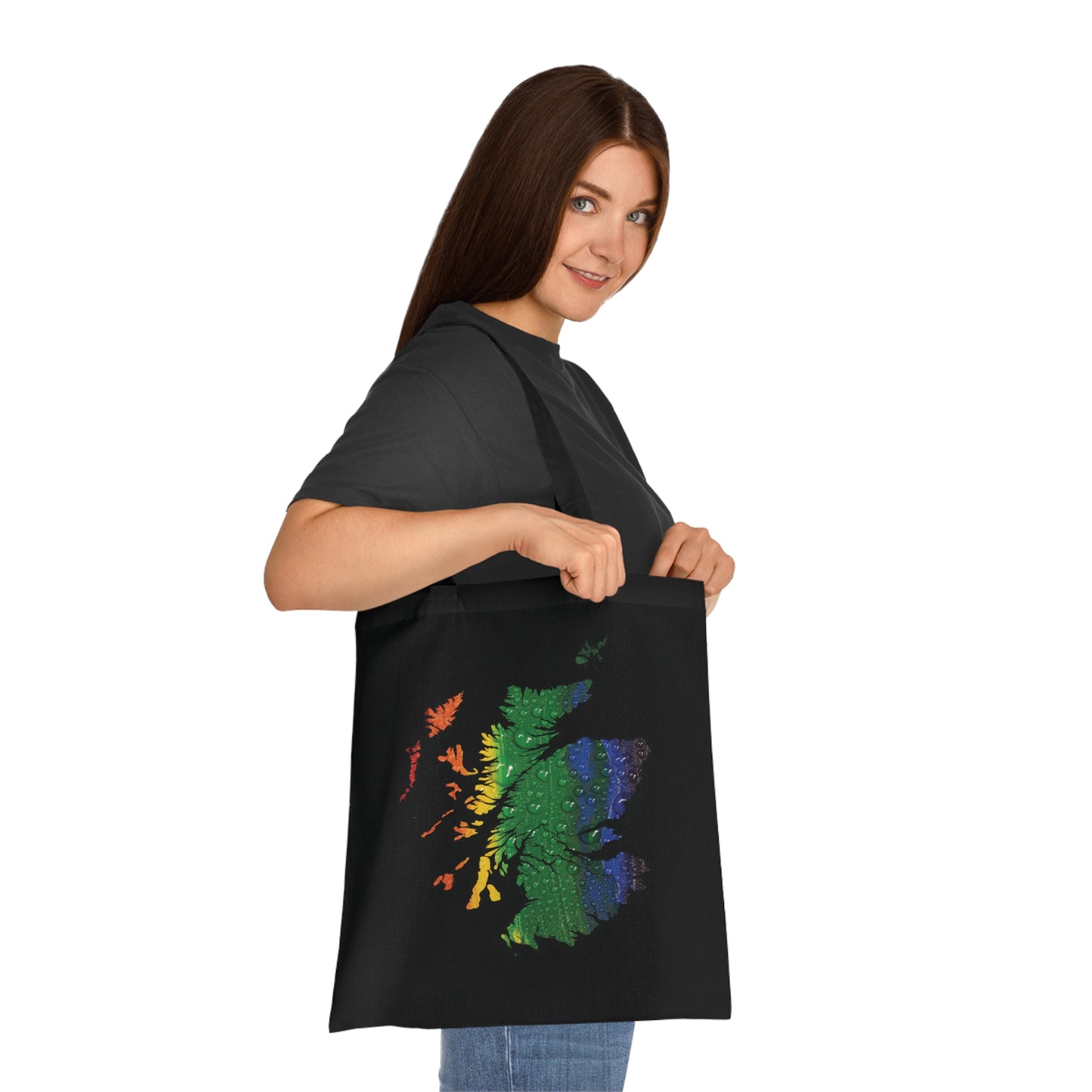 Scotland Pride Rain Map Cotton Tote Bag