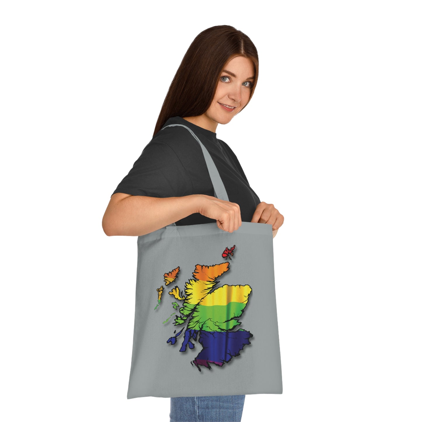 Scotland Pride Flag Map Cotton Tote Bag