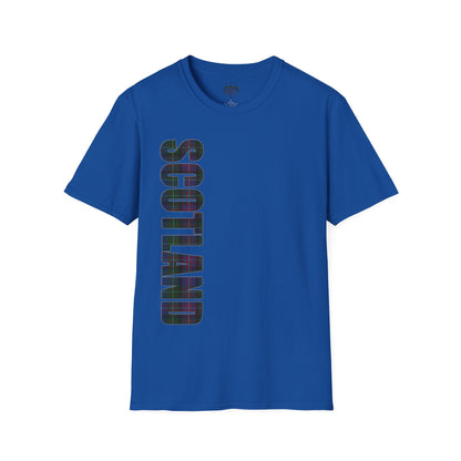 Scotland Lettering Tartan Softstyle Unisex T-Shirt, Rankin Tartan Tee