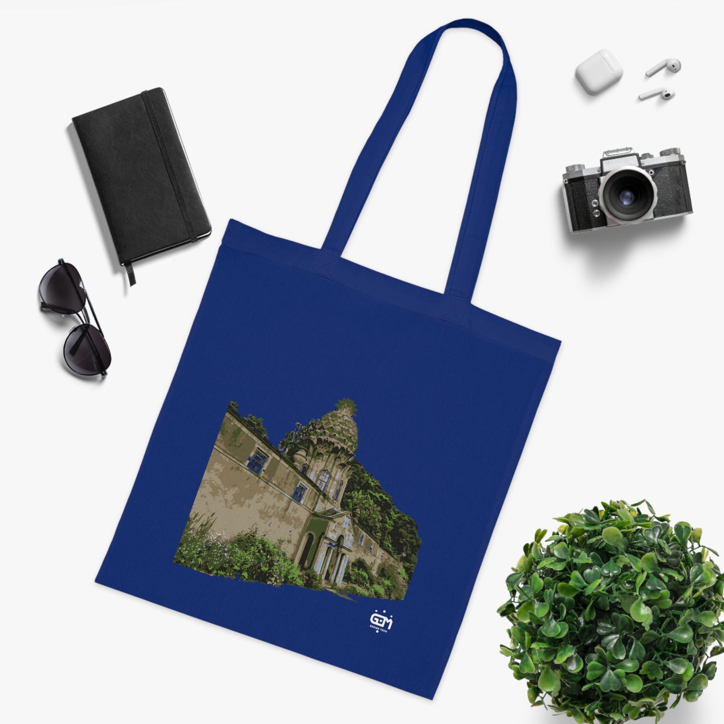 Dunmore Pineapple Art Cotton Tote Bag, Scotland