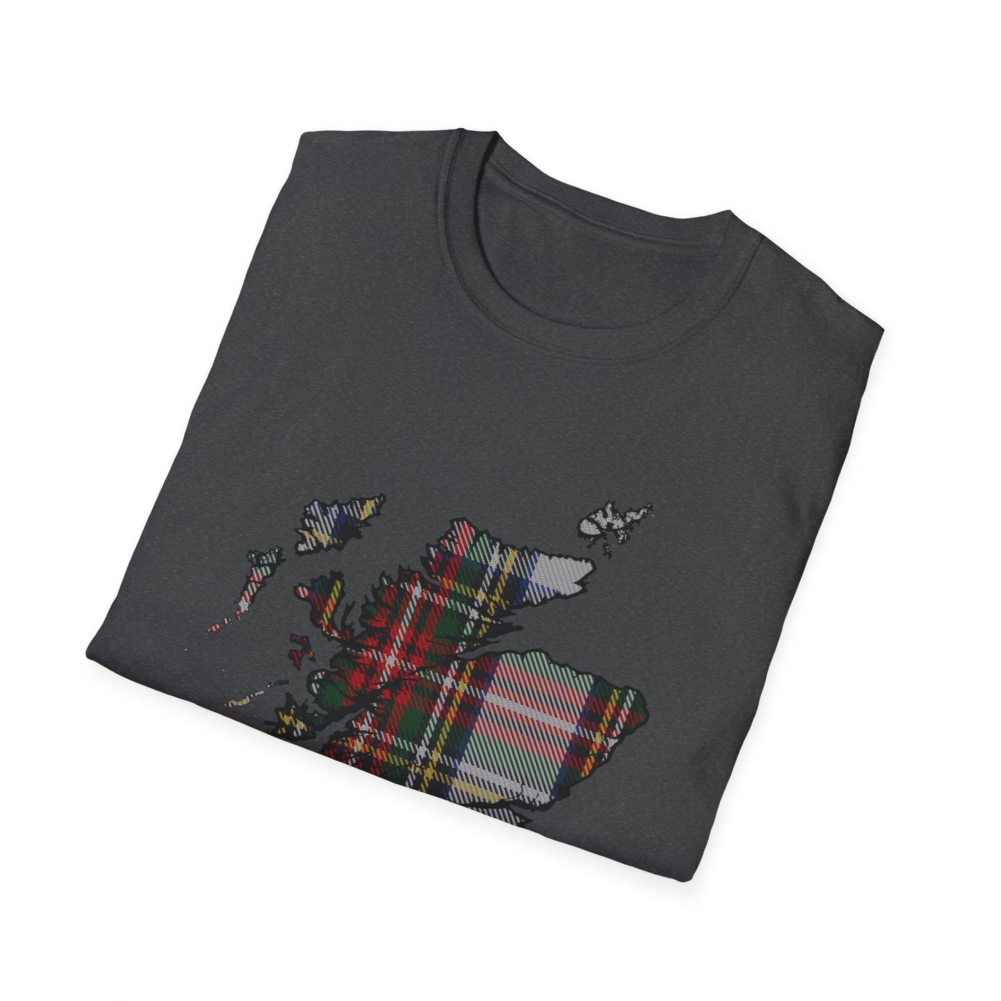 Tartan Ecosse Carte Softstyle T-Shirt Unisexe - Stewart Dress Tartan Tee 