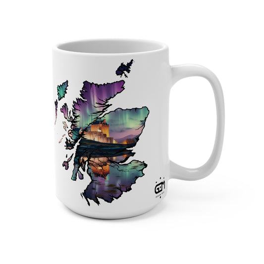 Scotland Map Mug 15oz, Eilean Donan Castle