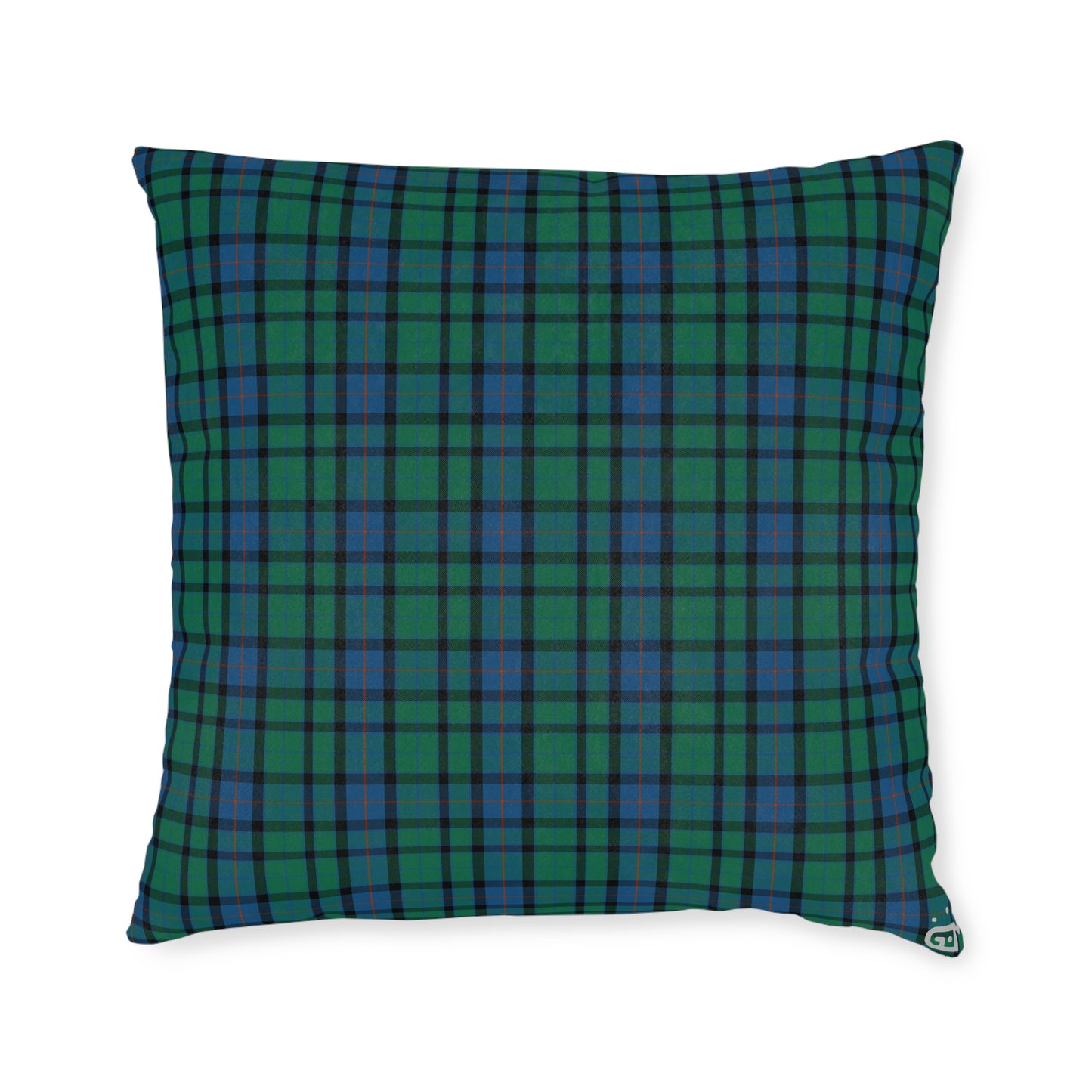 Reversible Square Cushion : Flower of Scotland Tartan, Various Sizes