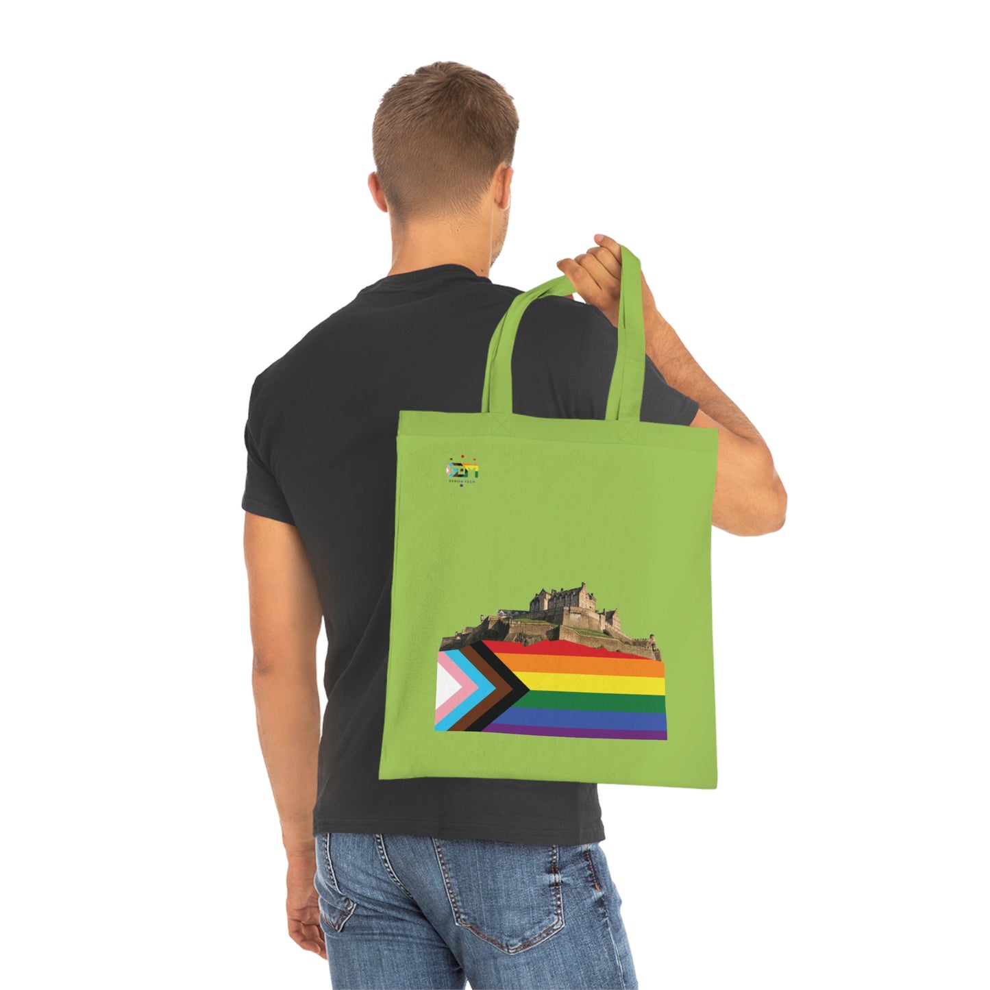 Pride Progress Rock Edinburgh Castle Cotton Tote Bag