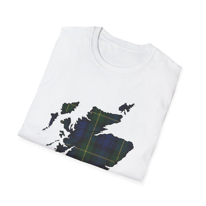 Tartan Ecosse Carte Softstyle T-Shirt Unisexe - Gordon Tartan Tee 