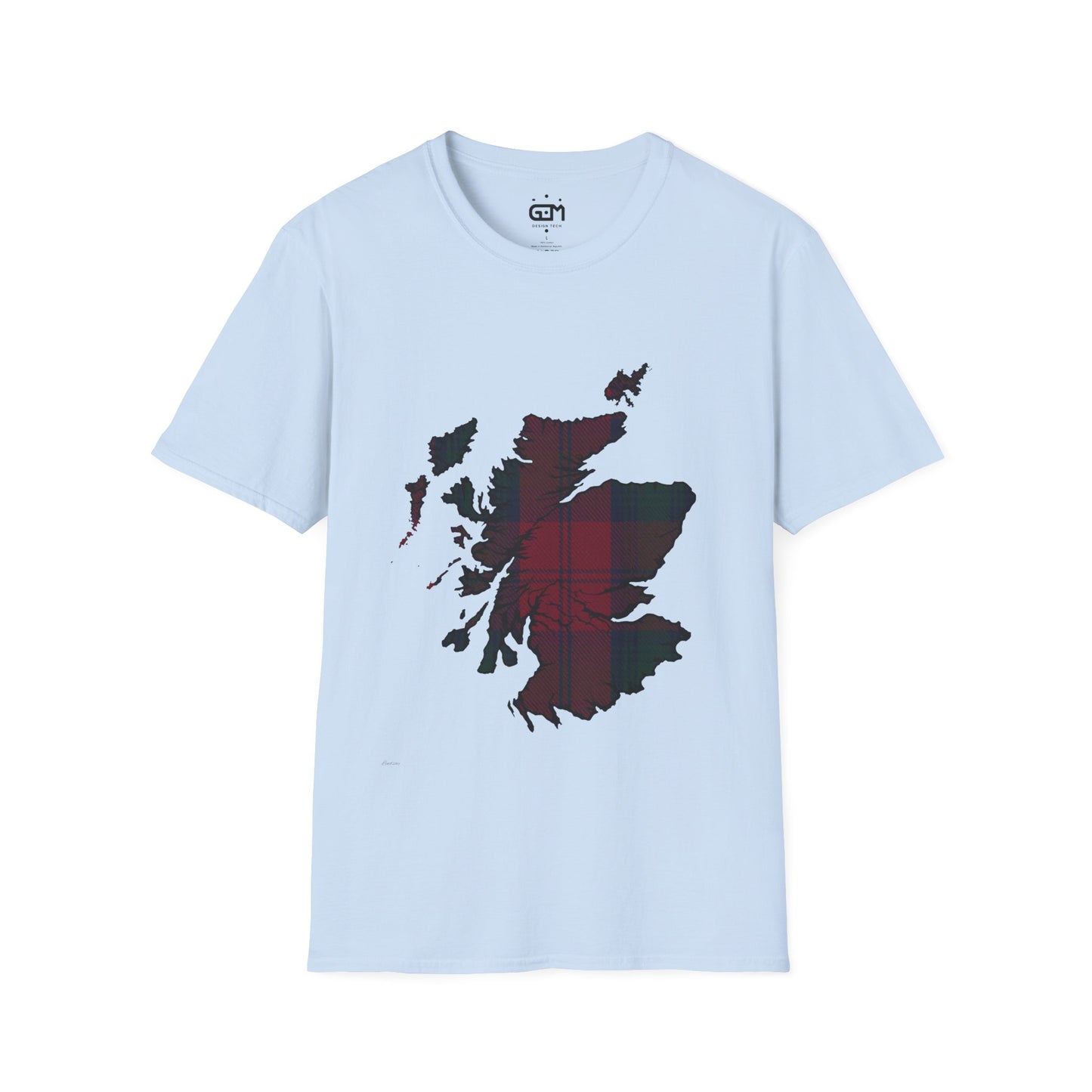 Scotland Tartan Map Softstyle Unisex T-Shirt - Lindsay Tartan Tee