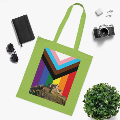 Edinburgh Castle Pride Progress Sky Cotton Tote Bag