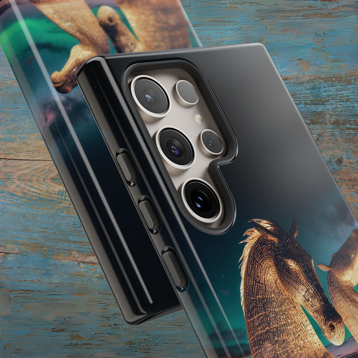 Kelpies Northern Lights Art Phone Case, Scotland, Samsung