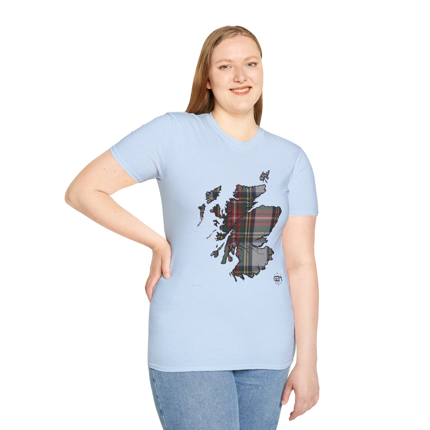 Tartan Ecosse Carte Softstyle T-Shirt Unisexe - Stewart Dress Tartan Tee 