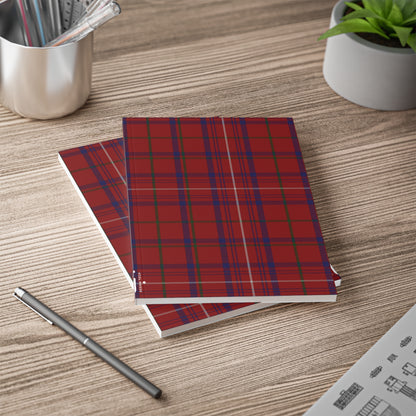 Scottish Tartan Softcover A5 Notebook - Rose