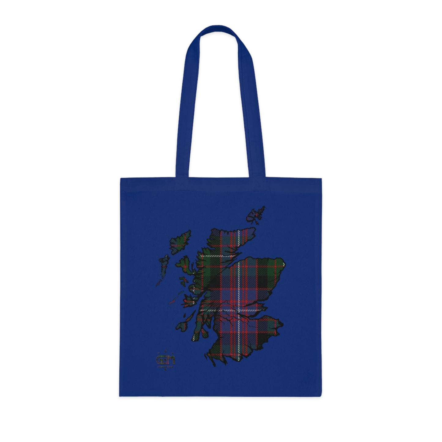 Reversible Scotland Tartan Map Cotton Tote Bag - Rankin Tartan