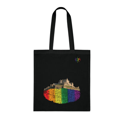 Pride Fingerprint Rock Edinburgh Castle Cotton Tote Bag