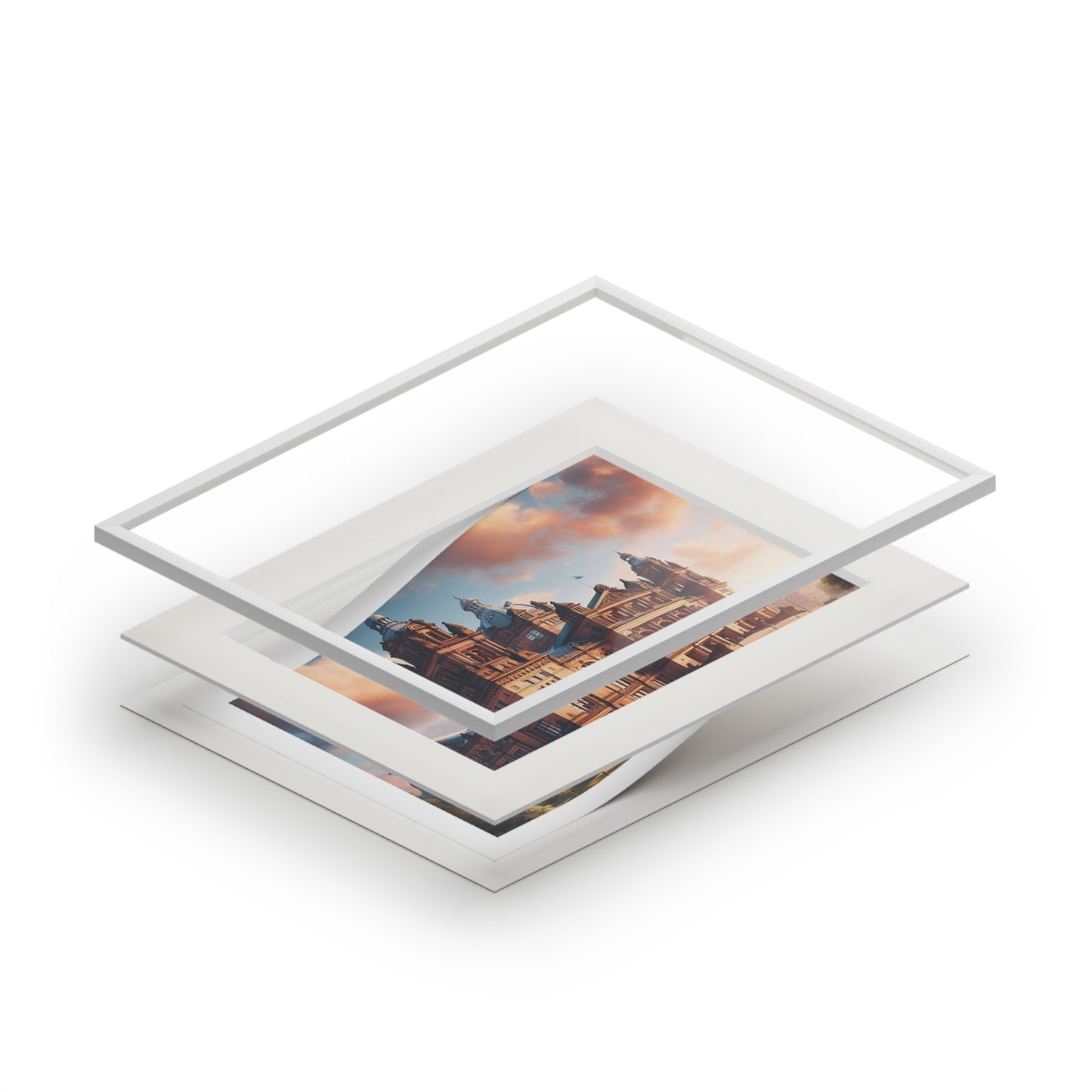 Glasgow's Kelvingrove Fine Art Print, Scotland Art, Paper Frame, Various Sizes, Horizontal