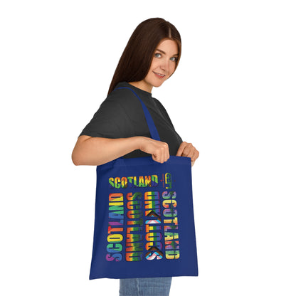 Scotland Pride Lettering Cotton Tote Bag