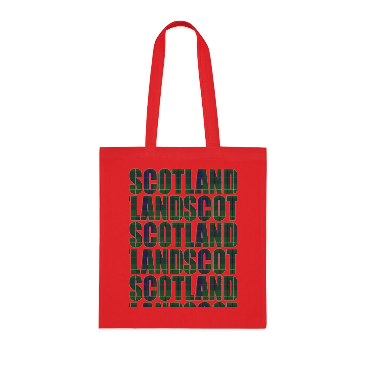 Reversible Scotland Tartan Map Cotton Tote Bag - Duncan Tartan