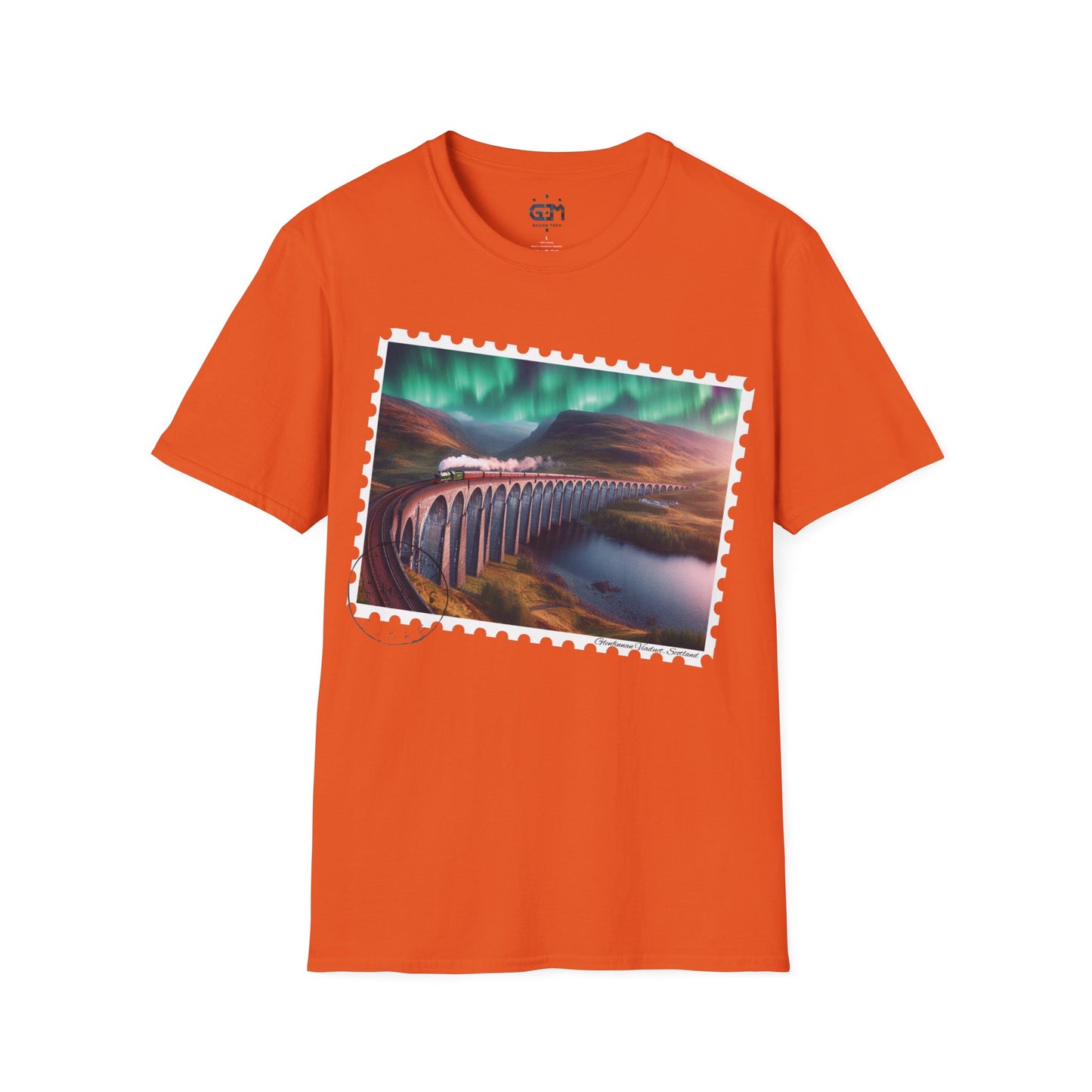 Postcard Glenfinnan Viaduct Art Softstyle T-Shirt, Unisex Tee, Scotland Shirt, Various Colours