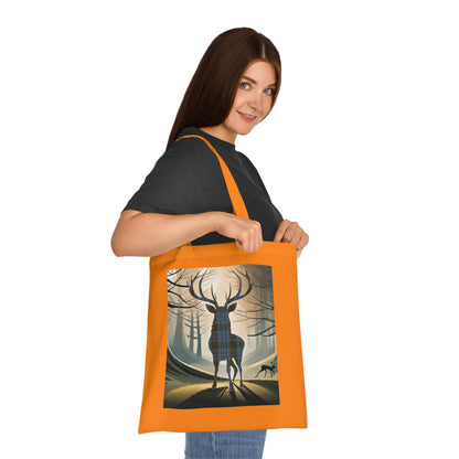 Reversible Scotland Tartan Stag Cotton Tote Bag - Anderson Tartan