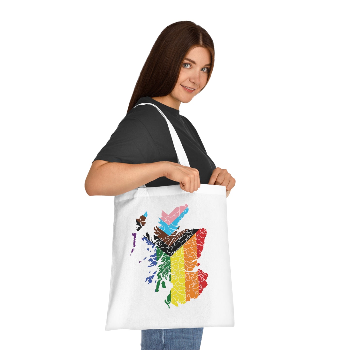 Scotland Pride Progress Clan Map Cotton Tote Bag