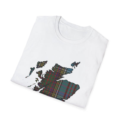 Tartan Ecosse Carte Softstyle T-Shirt Unisexe - Anderson Tartan Tee 