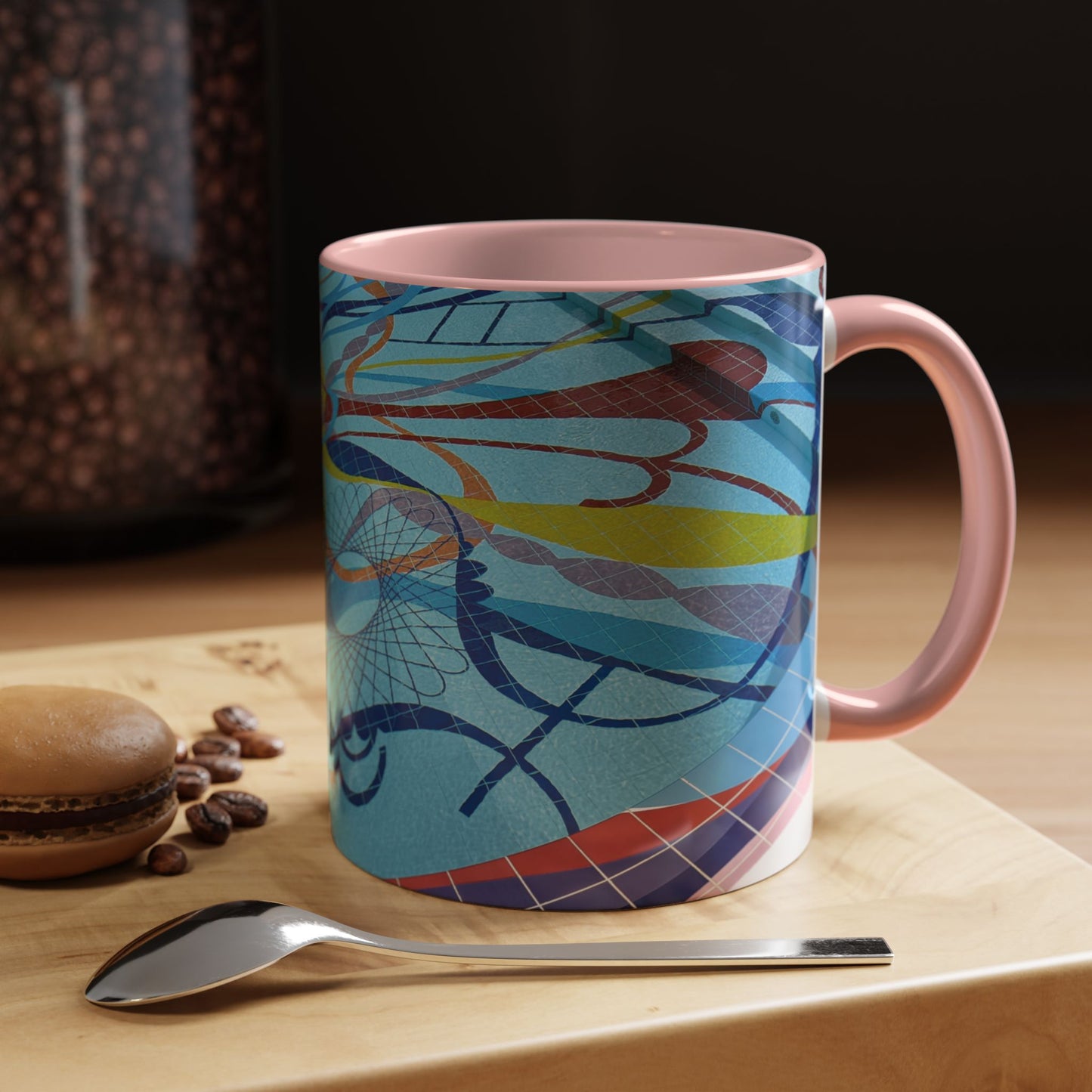 Tasses décoratives Écosse en gros plan - Scènes variées (rose)