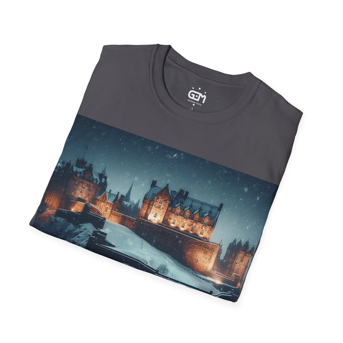 Edinburgh Castle in Winter Softstyle T-Shirt, Unisex Tee, Scotland Shirt, Scottish Landmark, Nature, Scenery, Various Colours