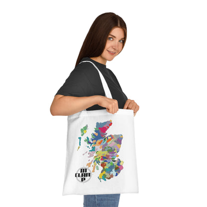 Scotland Clan Map Cotton Tote Bag