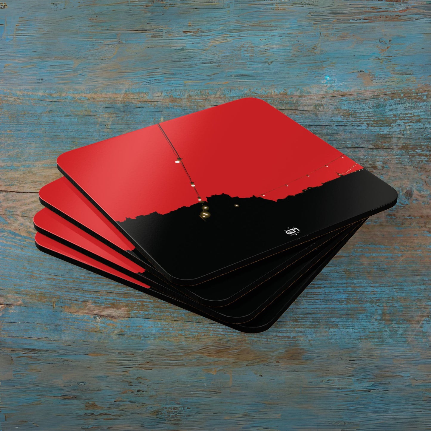 Scotland Art Cork Coaster Set - Silhouettes
